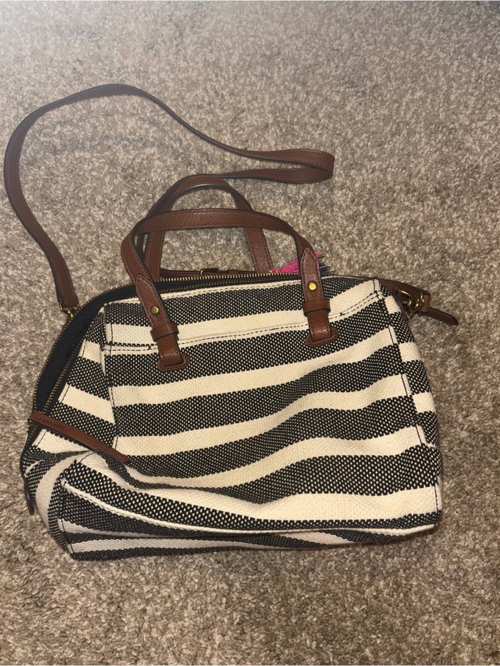 Fossil Striped Rachel Satchel - Picture 2 of 3